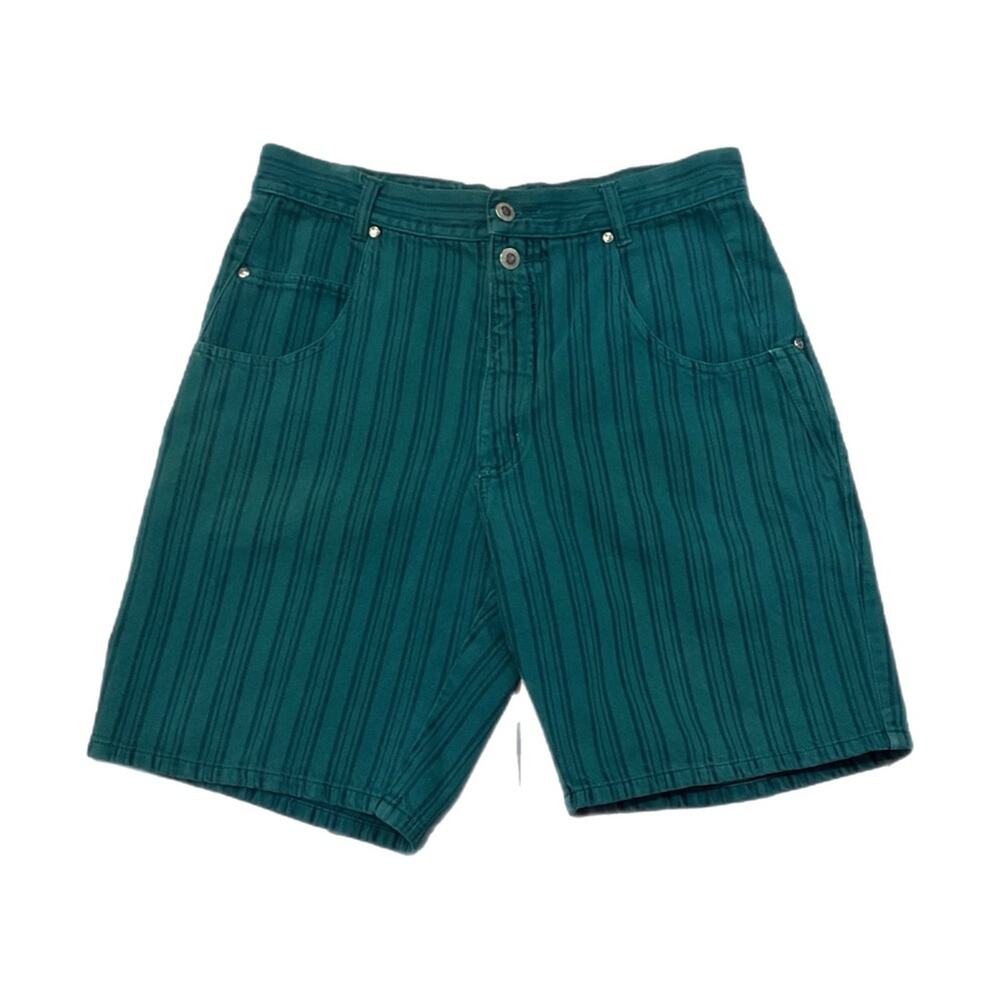 Vintage Fluid Blues Striped Shorts